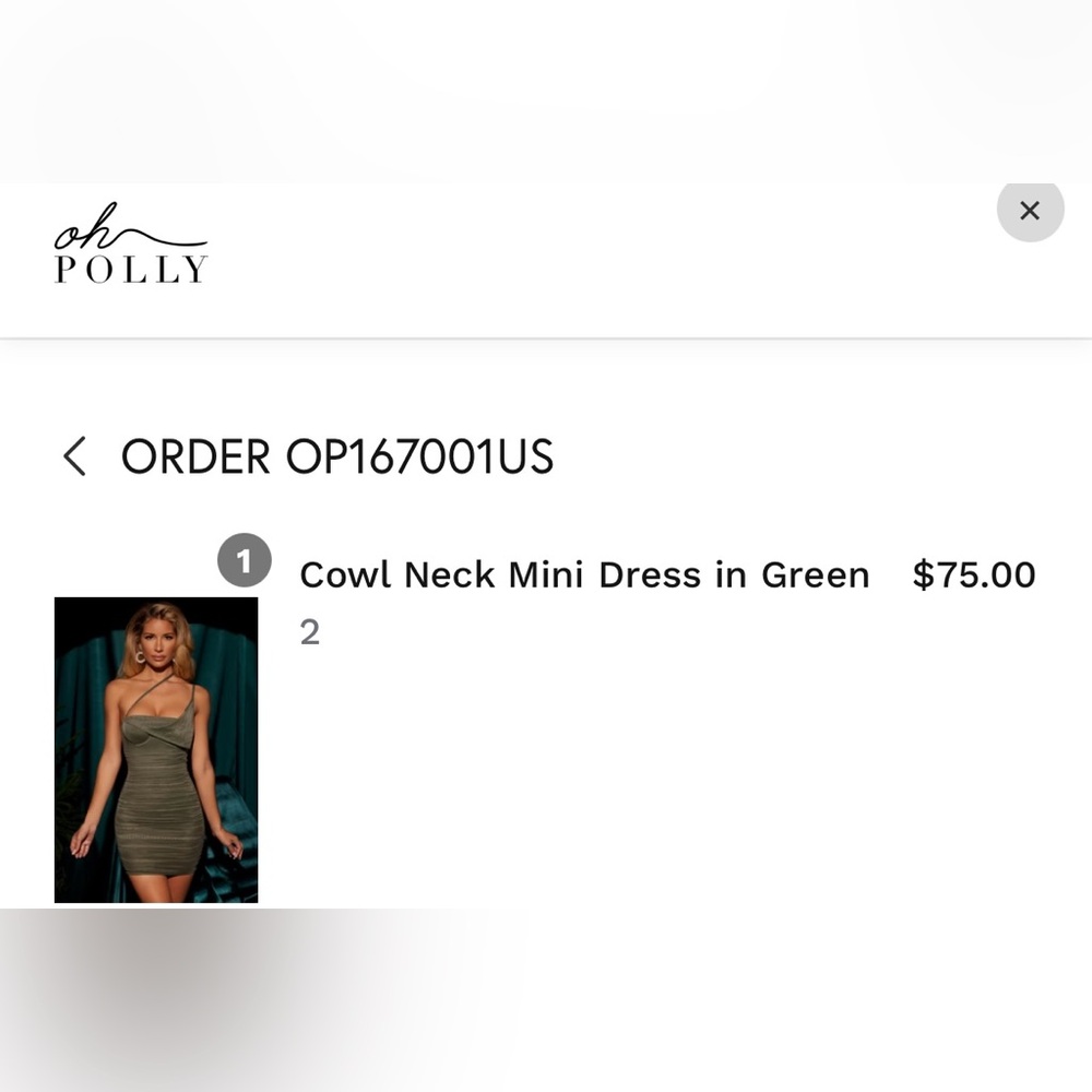 Oh Polly Olive Green Mini Dress